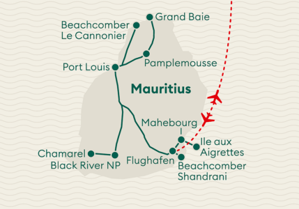 Karte Mauritius