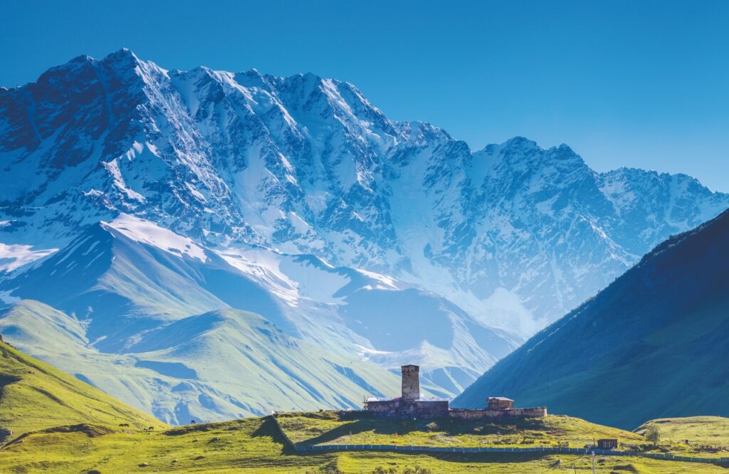 Mount Shkhara, Ushguli, Georgien